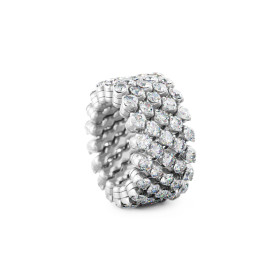 Weißgold, Ringe, Serafino Consoli Brevetto Multi-Size Ring, Ref: RMS 5F4 WG WD