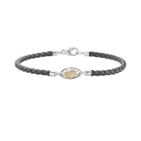 Weißgold, Armschmuck, Leo Wittwer Rough Cut® Leder Armband 62-1010971-9130--b