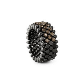Gold farbig veredelt, Ringe, Serafino Consoli Brevetto Multi-Size Ring, Ref: RMS 5HM2 BG BRD