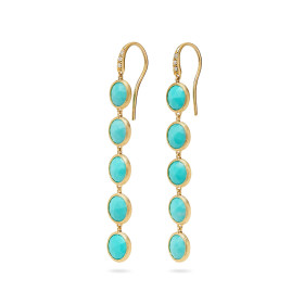 Gelbgold, Ohrringe, Marco Bicego Jaipur Color Ohrhänger, Ref: OB1966-AB TU01 Y