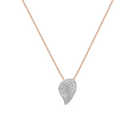         Roségold, Halsschmuck, Bigli Mini Leaves Anhänger mit Kette 23H70RWdia_45