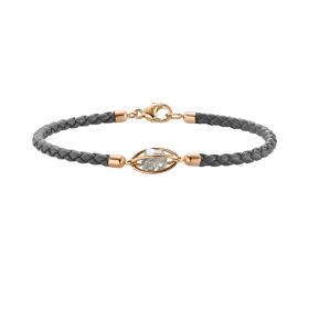 Roségold, Armschmuck, Leo Wittwer Rough Cut® Leder Armband 62-1010973-9130--w