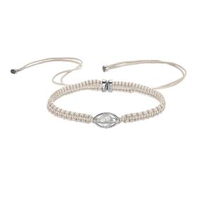 Weißgold, Armschmuck, Leo Wittwer Rough Cut® Macramé Armband 62-1003071-9820--w