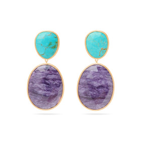 Gelbgold, Ohrringe, Marco Bicego Lunaria Color Ohrringe OB1404 TUMCIA Y