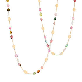 Gelbgold, Halsschmuck, Marco Bicego Lunaria Color Halskette CB2868 TM01 Y