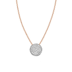         Roségold, Halsschmuck, Bigli Mini Waves Anhänger mit Kette 23H64RWdia_45
