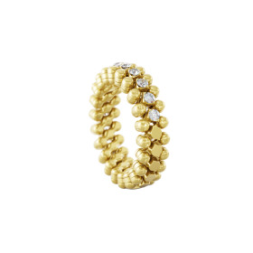 Gelbgold, Ringe, Serafino Consoli Brevetto Multi-Size Ring RMS 3HM2 YG WD