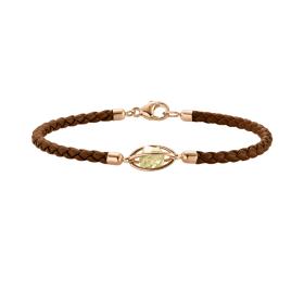 Roségold, Armschmuck, Leo Wittwer Rough Cut® Leder Armband 62-1010973-9410--c
