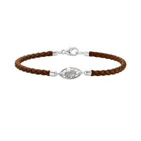 Weißgold, Armschmuck, Leo Wittwer Rough Cut® Leder Armband 62-1010971-9410--w
