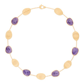 Gelbgold, Halsschmuck, Marco Bicego Lunaria Color Halskette CB2099 CIA01 Y