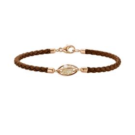 Roségold, Armschmuck, Leo Wittwer Rough Cut® Leder Armband 62-1010973-9410--b