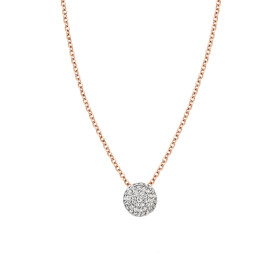         Roségold, Halsschmuck, Bigli Mini Waves Anhänger mit Kette 23H74RWdia_45