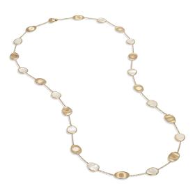 Gelbgold, Halsschmuck, Marco Bicego Lunaria Halskette Mother OF Pearl CB2157_MPW_Y_02