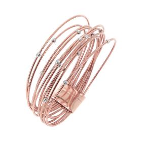 Silber rot/rosé-vergoldet, Armschmuck, Pesavento DNA Spring Armband WDNAD412