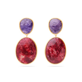 Gelbgold, Ohrringe, Marco Bicego Lunaria Color Ohrringe OB1404 CIATUL Y