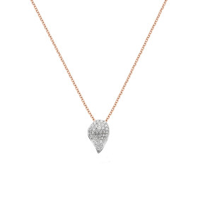         Roségold, Halsschmuck, Bigli Mini Leaves Anhänger mit Kette 23H69RWdia_45
