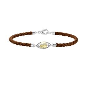 Weißgold, Armschmuck, Leo Wittwer Rough Cut® Leder Armband 62-1010971-9410--c