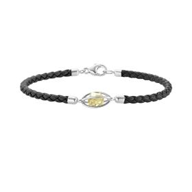 Weißgold, Armschmuck, Leo Wittwer Rough Cut® Leder Armband 62-1010971-9100--c