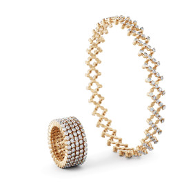Roségold, Ringe, Serafino Consoli Brevetto Multi-Size Ring und Armband, Ref: S.RB 5F2 RG WD