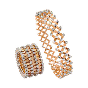 Roségold, Ringe, Serafino Consoli Serafino Multi-Size-Ring und Armband, Ref: S.RB 7F2 RG WD