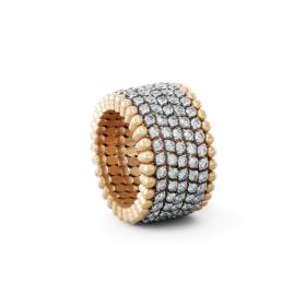 Weißgold, Ringe, Serafino Consoli Brevetto Multi-Size Ring und Armband S.RB 7M2 RWG WD