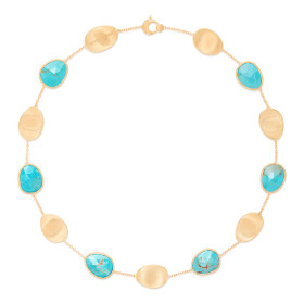 Gelbgold, Halsschmuck, Marco Bicego Lunaria Color Halskette CB2099 TUM01 Y