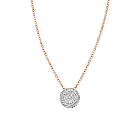         Roségold, Halsschmuck, Bigli Mini Waves Anhänger mit Kette 23H63RWdia_45