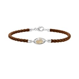 Weißgold, Armschmuck, Leo Wittwer Rough Cut® Leder Armband 62-1010971-9410--b
