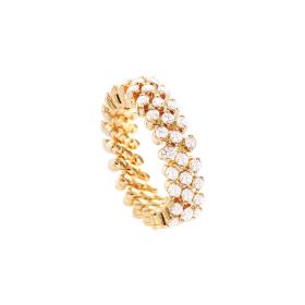 Gelbgold, Ringe, Serafino Consoli Brevetto Multi-Size Ring RMS 3F2 YG WD
