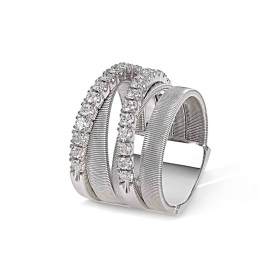 Weißgold, Ringe, Marco Bicego Masai Ring, Ref: AG331 B W 57