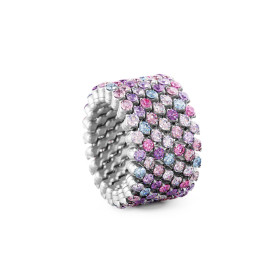 Weißgold, Ringe, Serafino Consoli Brevetto Multi-Size Ring, Ref: RMS 7F2 WG VS MIX
