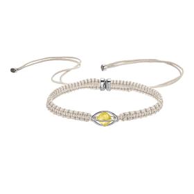 Weißgold, Armschmuck, Leo Wittwer Rough Cut® Macramé Armband 62-1003071-9820--c