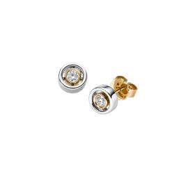 Weißgold, Ohrringe, Leo Wittwer Panta rhei® Ohrstecker 41-1001976-1100