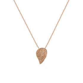         Roségold, Halsschmuck, Bigli Mini Leaves Anhänger mit Kette 23H70Rbrdia_45
