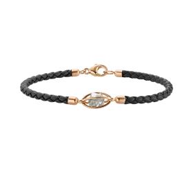 Roségold, Armschmuck, Leo Wittwer Rough Cut® Leder Armband 62-1010973-9100--w