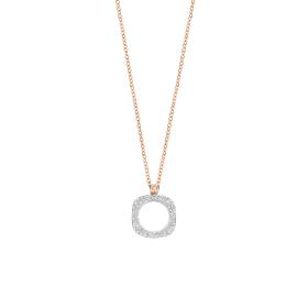 Roségold, Halsschmuck, Bigli Mini Waves Anhänger mit Kette 23H84RWdia_45