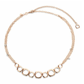 Roségold, Halsschmuck, Bigli Elements Halskette 20C33Rdia_44,5