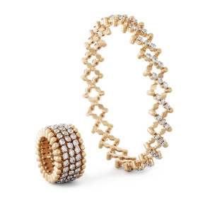 Gelbgold, Ringe, Serafino Consoli Serafino Multi-Size Ring und Armband S.RB 5M4 RG WD
