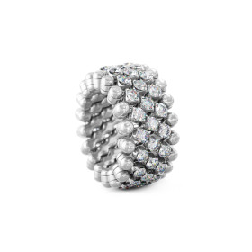 Weißgold, Ringe, Serafino Consoli Brevetto Multi-Size Ring, Ref: RMS 5M4 WG WD