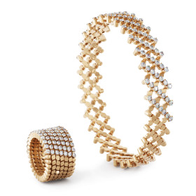 Roségold, Ringe, Serafino Consoli Serafino Ring Bracelet S.RB 7H2 RG WD