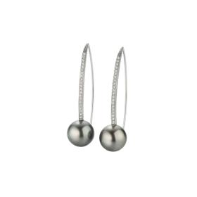 Weißgold, Ohrringe, Gellner Wave Ohrhaken 5-24536-01
