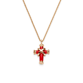 Roségold, Halsschmuck, Leo Wittwer Leo Wittwer Kreuz Mini mit Kette 34-1035773-0003
