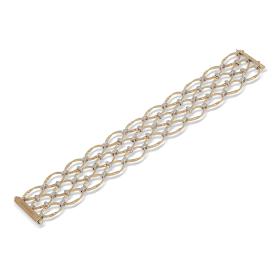 Weißgold, Armschmuck, Marco Bicego Marrakech Onde Armband BG810_B_YW_M5