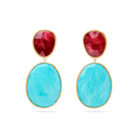 Gelbgold, Ohrringe, Marco Bicego Lunaria Color Ohrringe OB1404 TULTUM Y