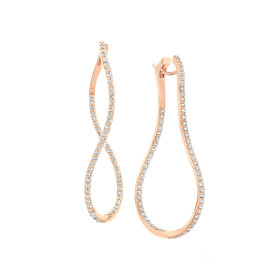         Roségold, Ohrringe, Bigli Infinity Ohrringe 23O88Rdia