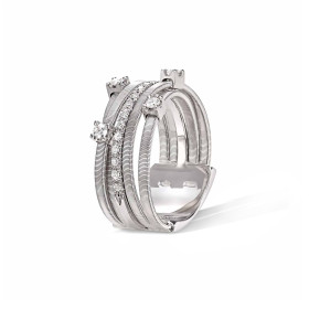 Weißgold, Ringe, Marco Bicego Goa Ring, Ref: AG270 B2 W 54