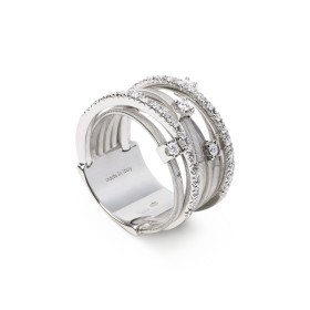 Weißgold, Ringe, Marco Bicego Goa Ring, Ref: AG277 B2 W 53
