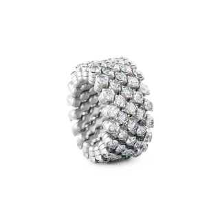 Weißgold, Ringe, Serafino Consoli Brevetto Multi-Size Ring, Ref: RMS 5F4 WG WD