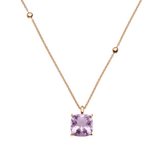 Roségold, Halsschmuck, Leo Wittwer Contemporary Amethyst Anhänger, Ref: 22-0986873-0001