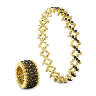 Gelbgold, Ringe, Serafino Consoli Serafino Multi-Size Ring und Armreif, Ref: S.RB 5M4 YG BD